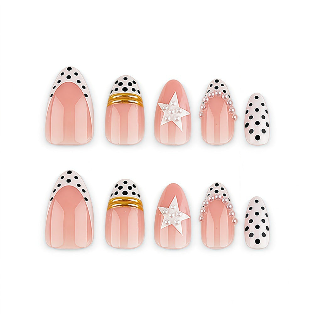Metallic French manicure