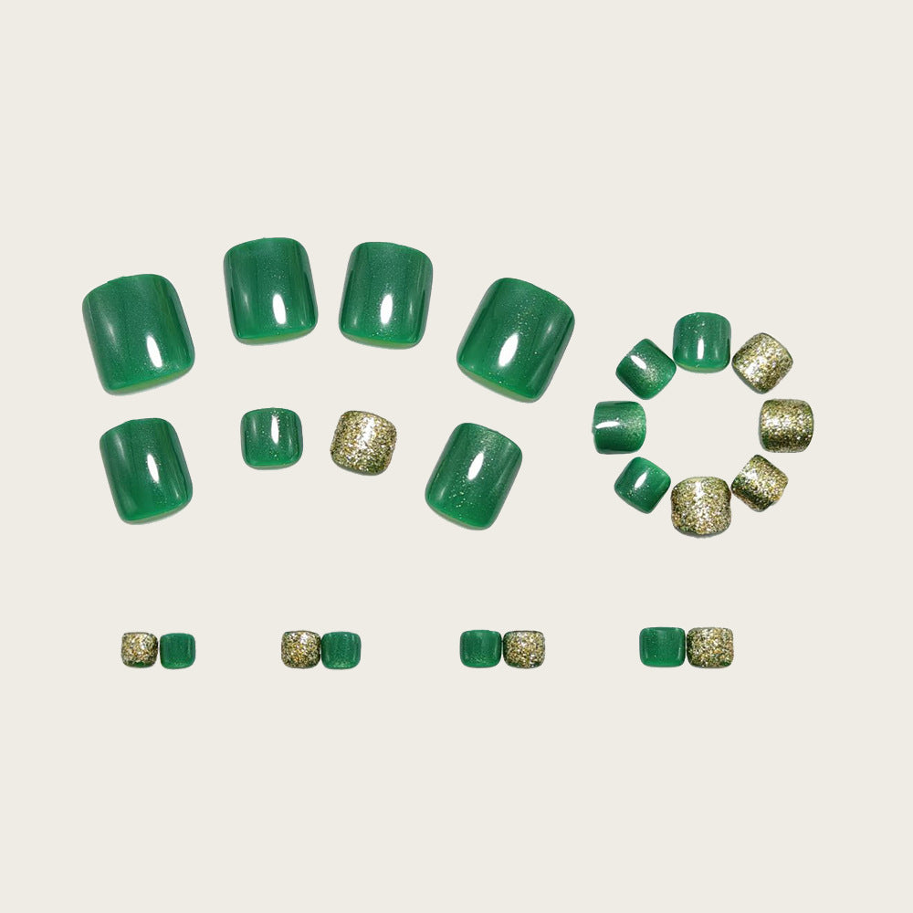 Green tourmaline cat's eye Nails