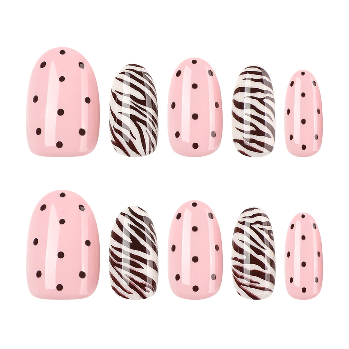 Pink zebra nails