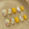Turmeric Daisy nails