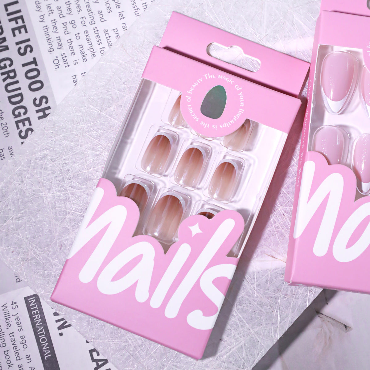 White coated nails