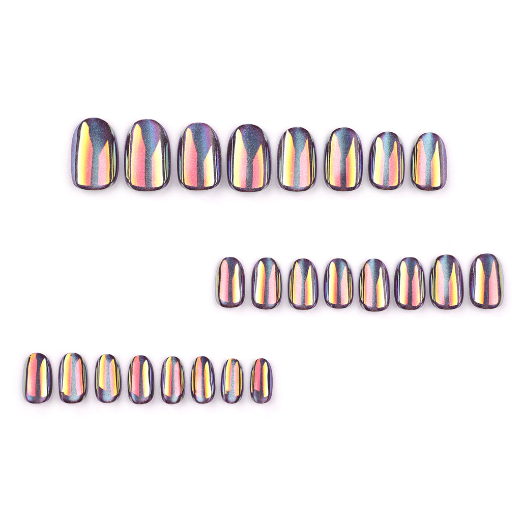 Short cat-eye nails
