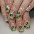 24pcs St. Patrick's Day Four-leaf clover Green Lucky Nails