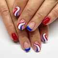 American Flag Independence Day Red&blue Stripes Nails