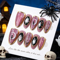 Ghostly purple cat's eye nails