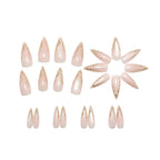 Nude pink gold-plated nails