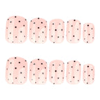 Black polka dot nails