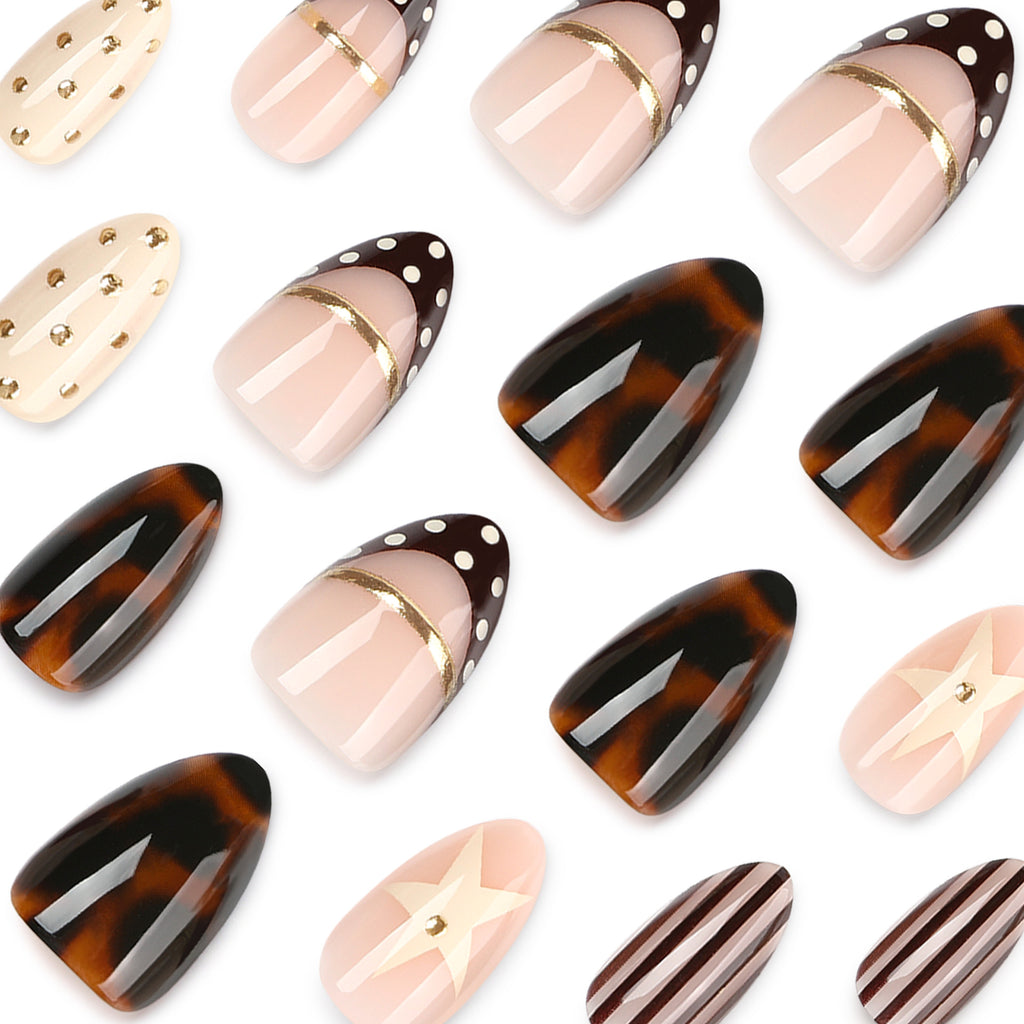 Handmade chocolate star nails