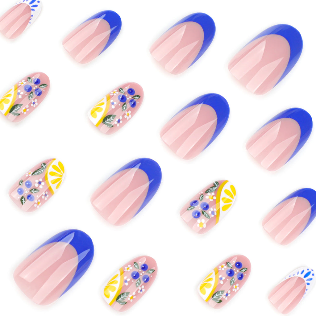 Sea salt lemon nails