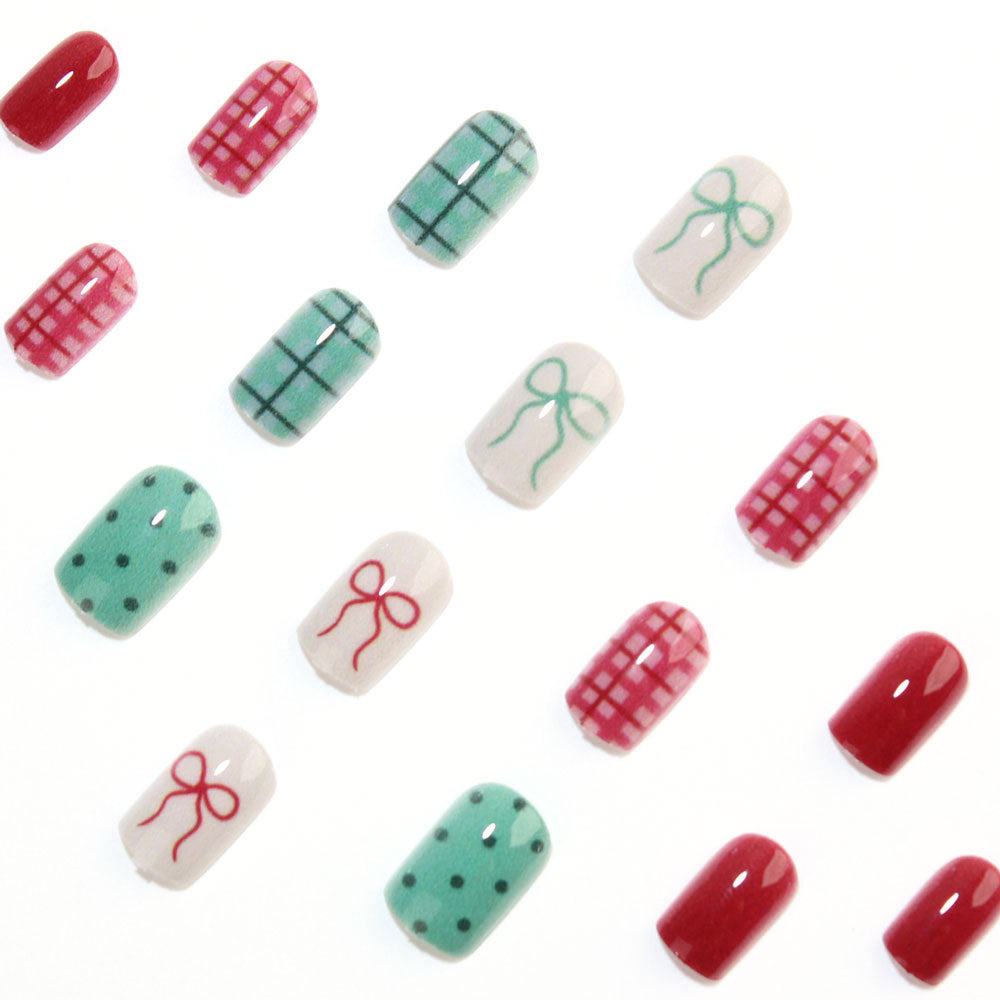 Christmas bow nails