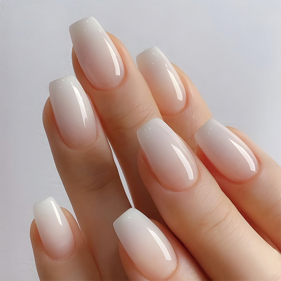24pcs Medium Ombre nude color nails