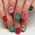Christmas bow nails
