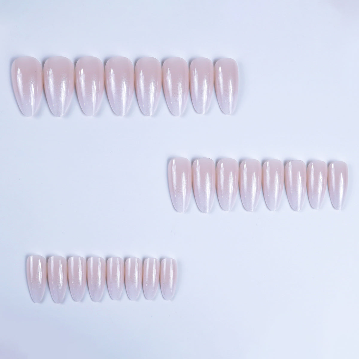 Simple almond-shaped nails