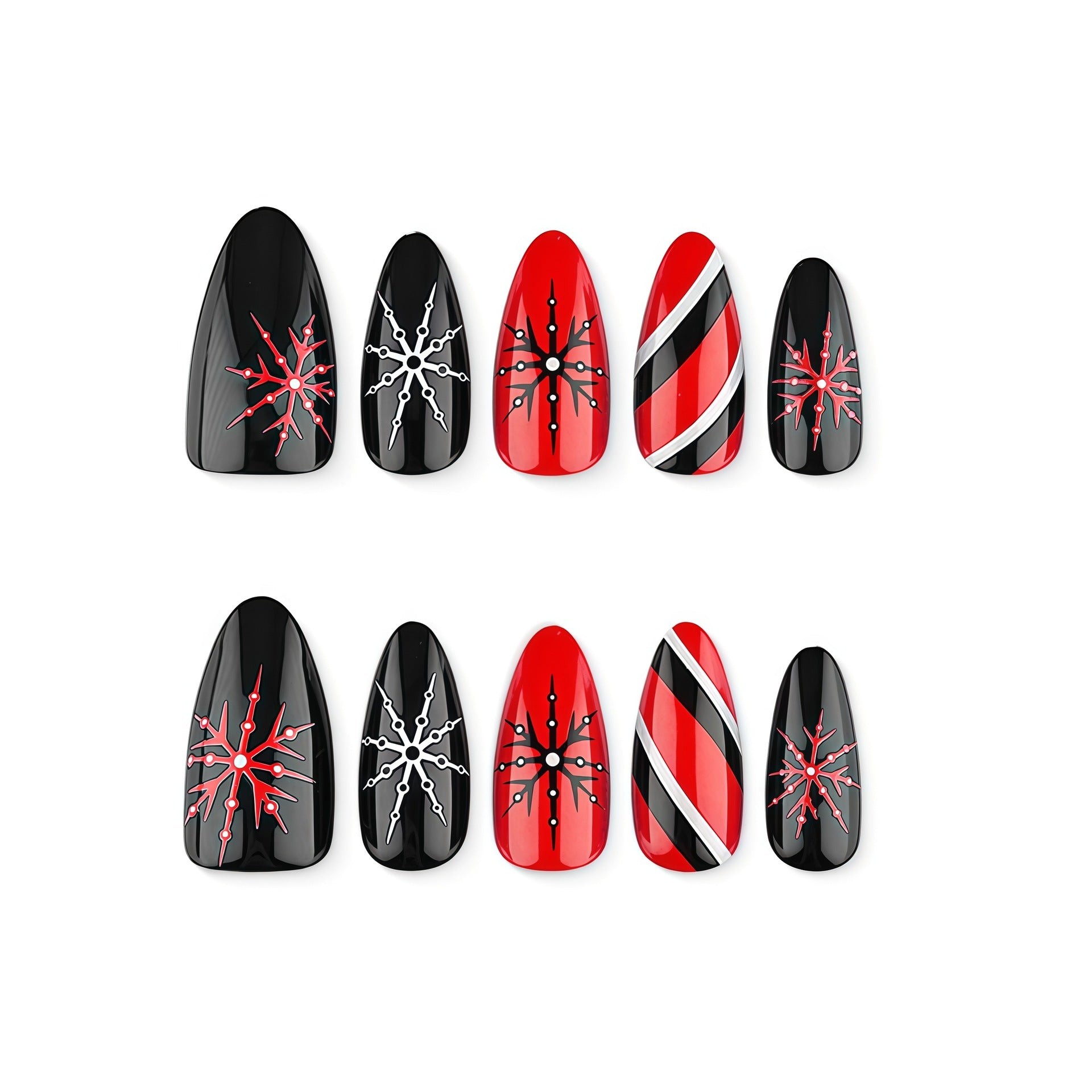 Snow patterned nails