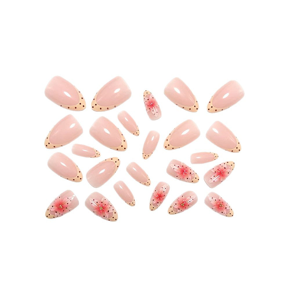 French-style polka dot nails