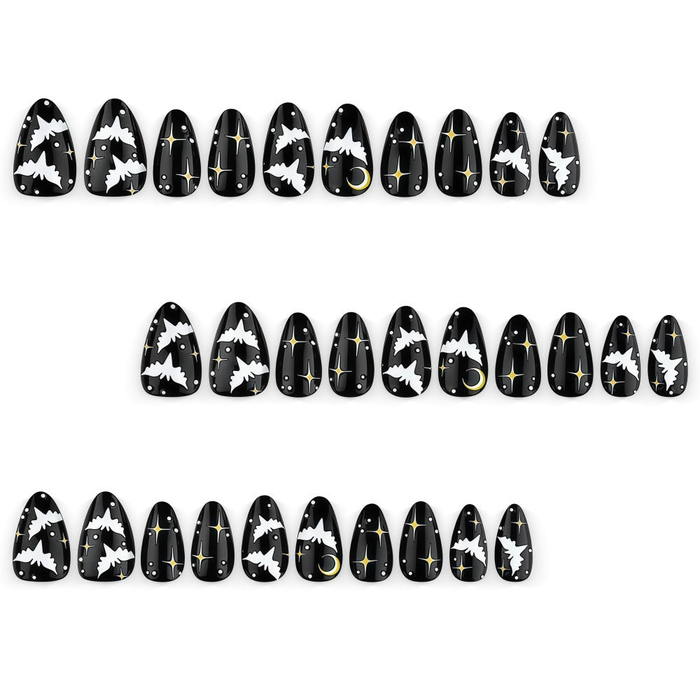 Star-shaped crescent moon nails