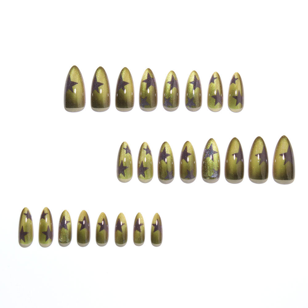 Olive green nails