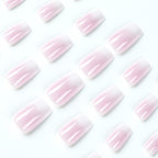24pcs White French Ombre Press-on Nails