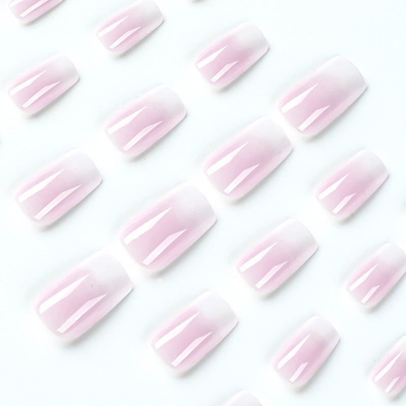 24pcs White French Ombre Press-on Nails