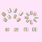 Graduated colored nails