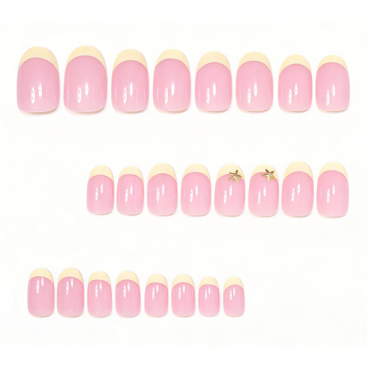 Starfish Yellow French-style Beach Vacation Nails