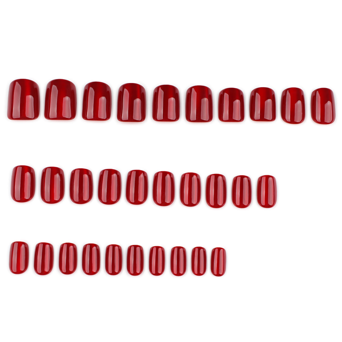 Wine-red cat's eye nails