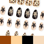 Star-shaped leopard print nails