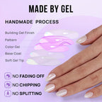 Aurora White Nails