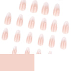Short Ombre white Almond nails