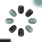Haze blue nails