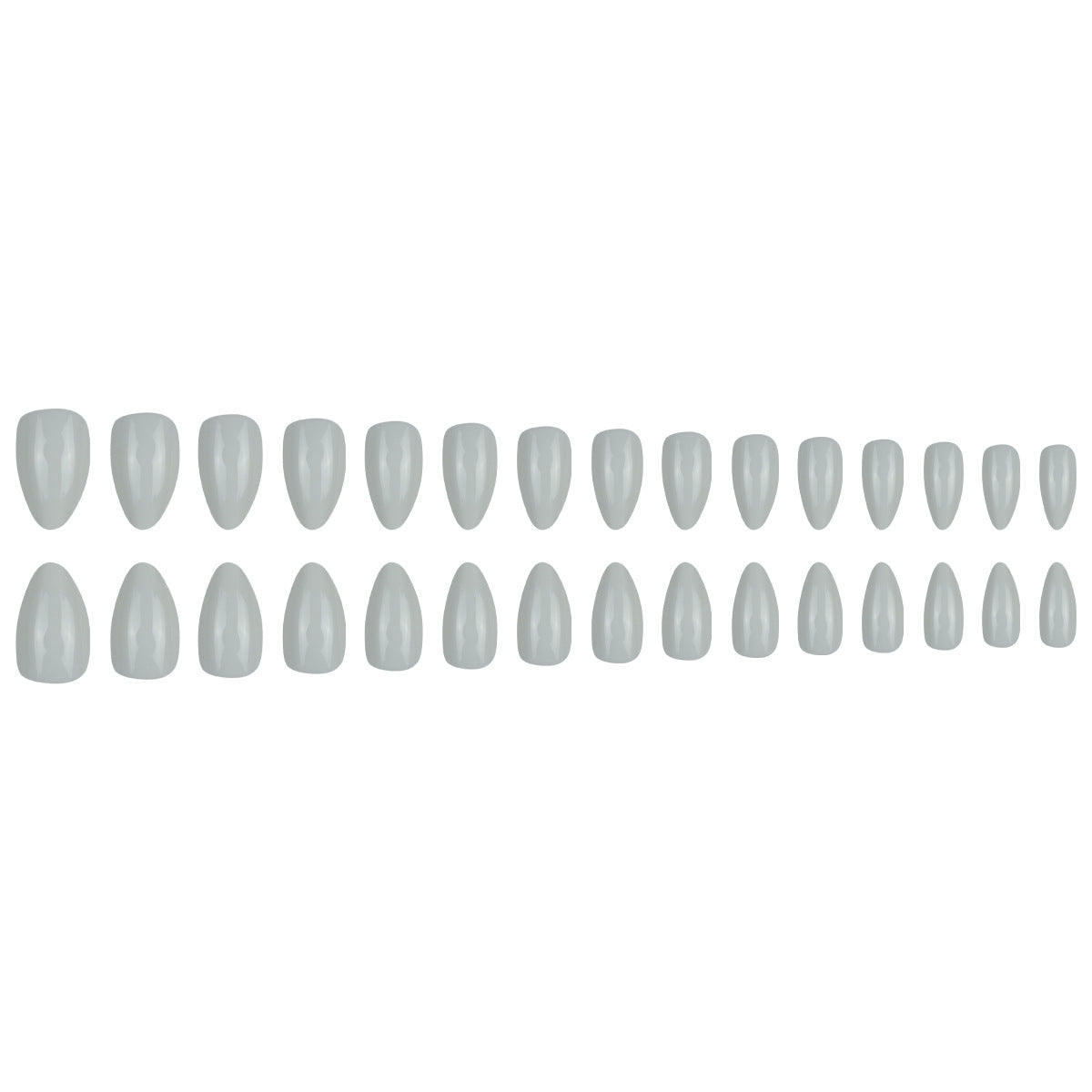 30pcs Short Almond-shaped shiny Nails