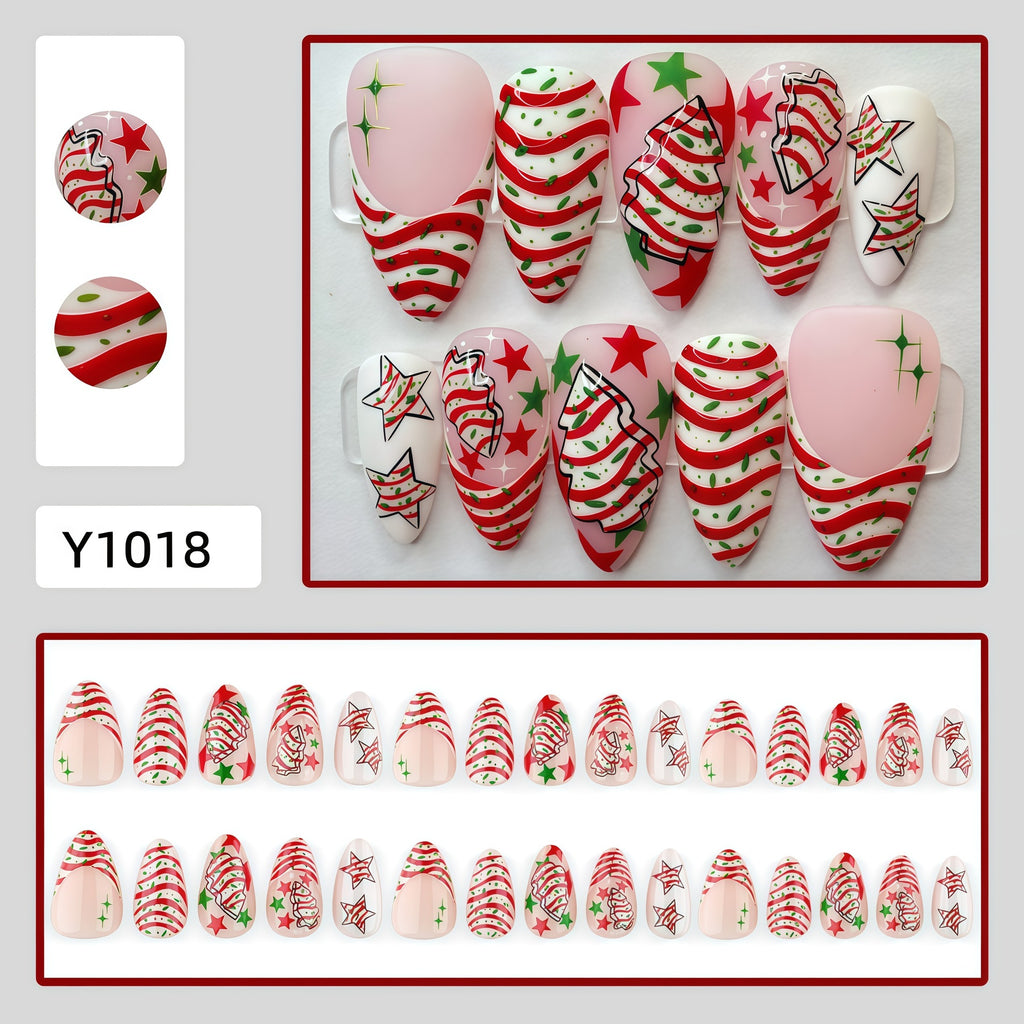 Cane candy nails