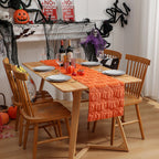 Edge-sewn neat home dining room decoration pumpkin embroidered three-dimensional table flag tablecloth table mat