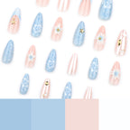 Blue beach nails