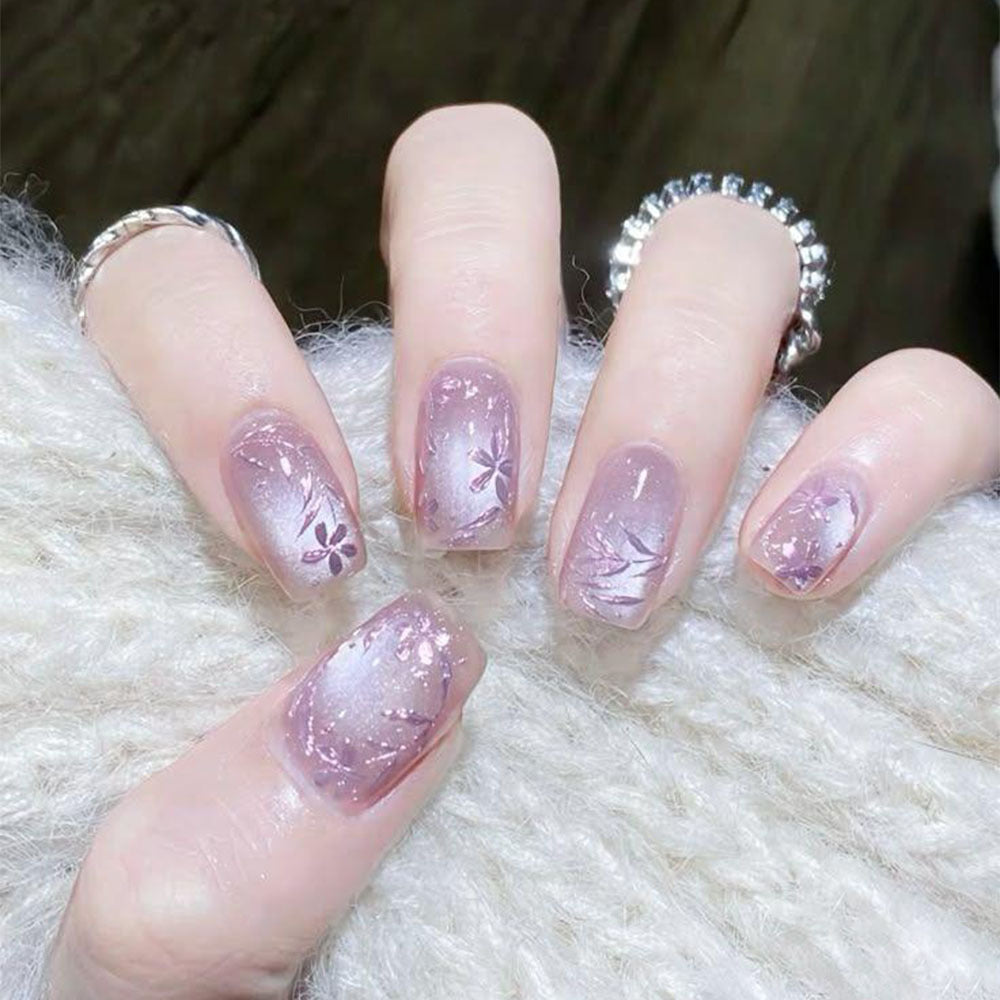 Romantic purple nails