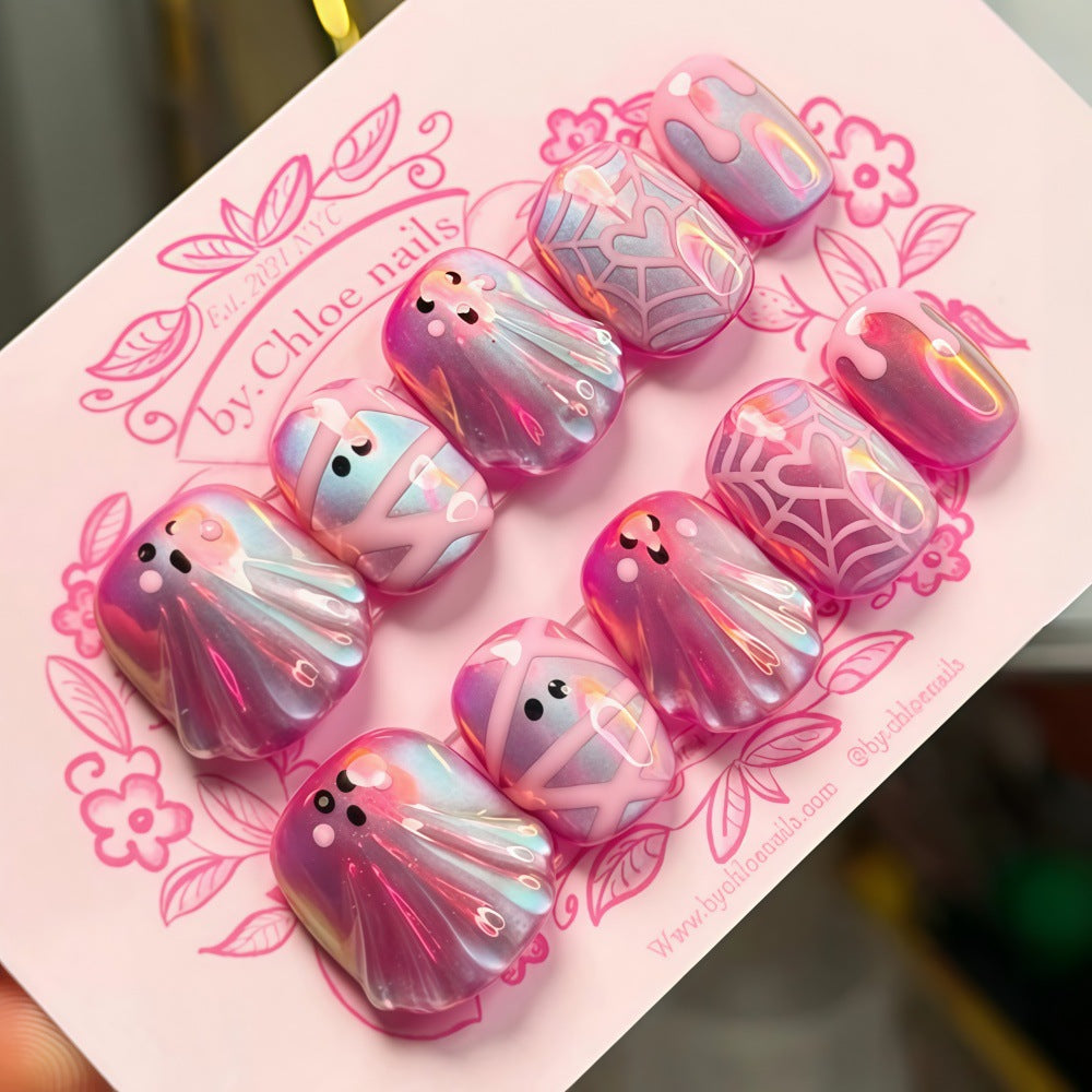 Pink Phantom Nails