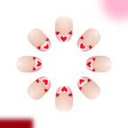 Heart-shaped French nails
