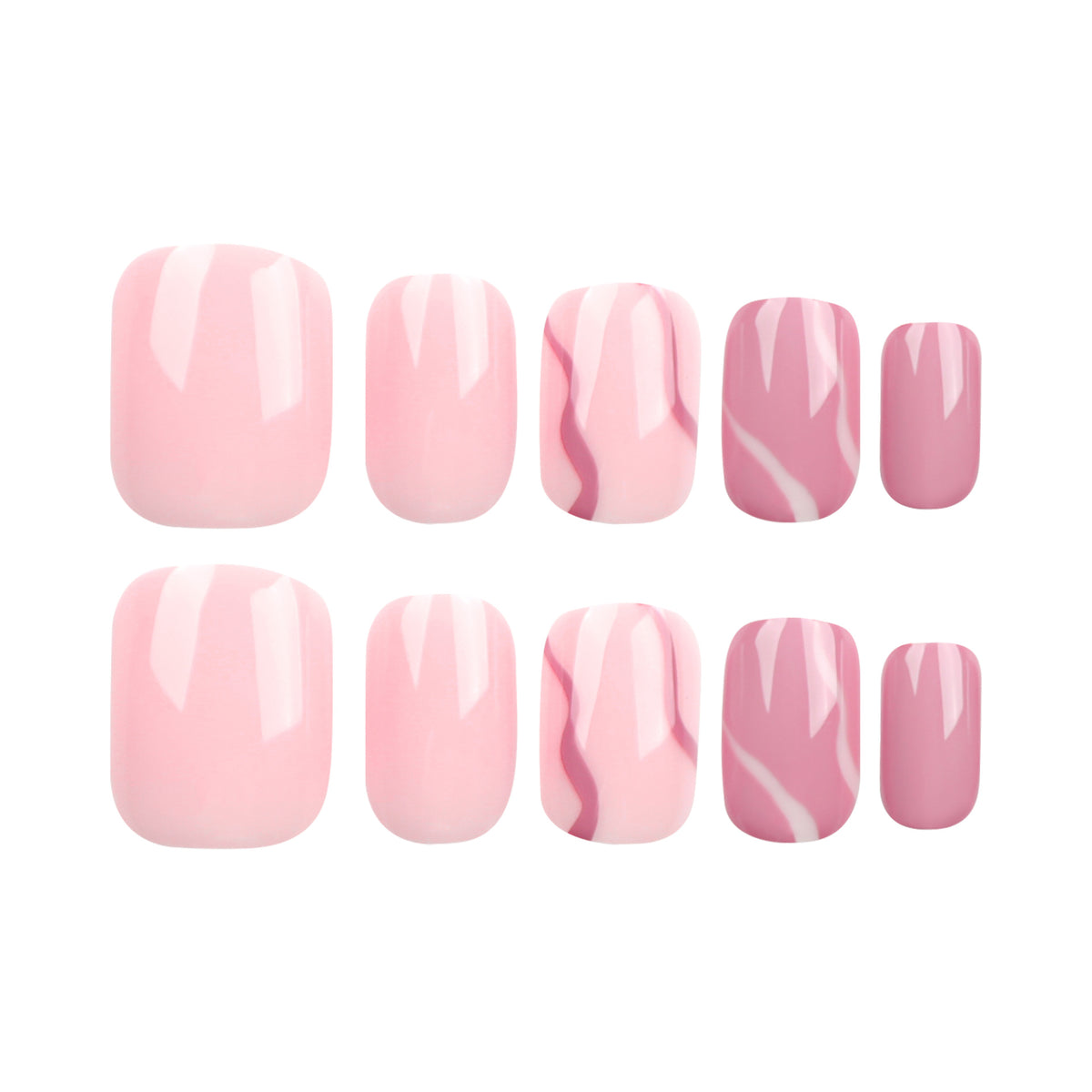 Striped candy nails