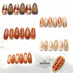Checkered butterfly nails