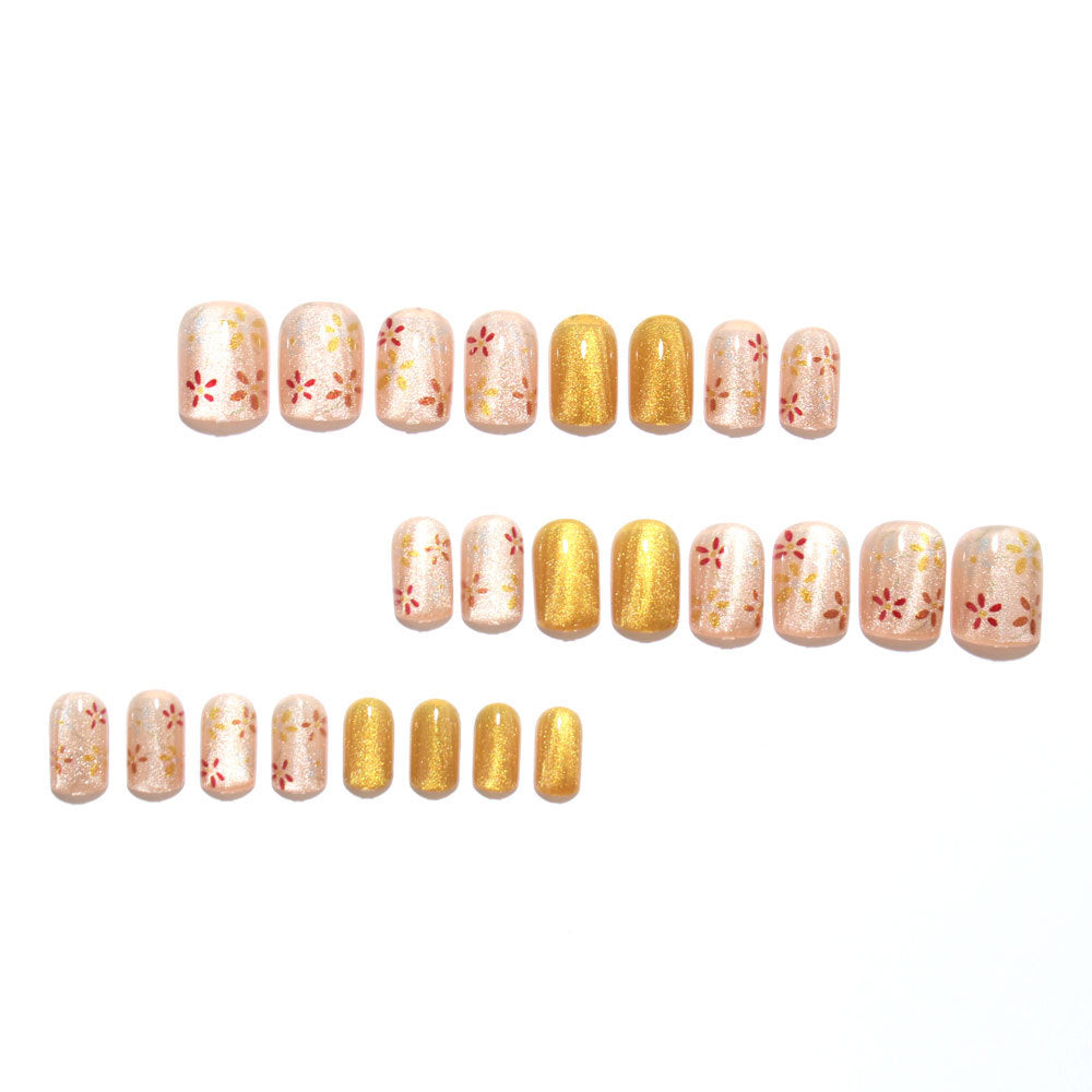 Turmeric Daisy nails