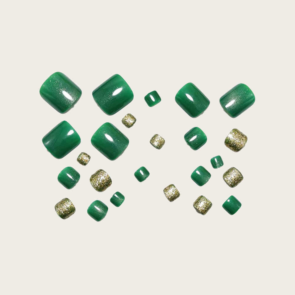 Green tourmaline cat's eye Nails
