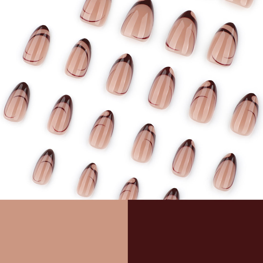 Autumn striped nails