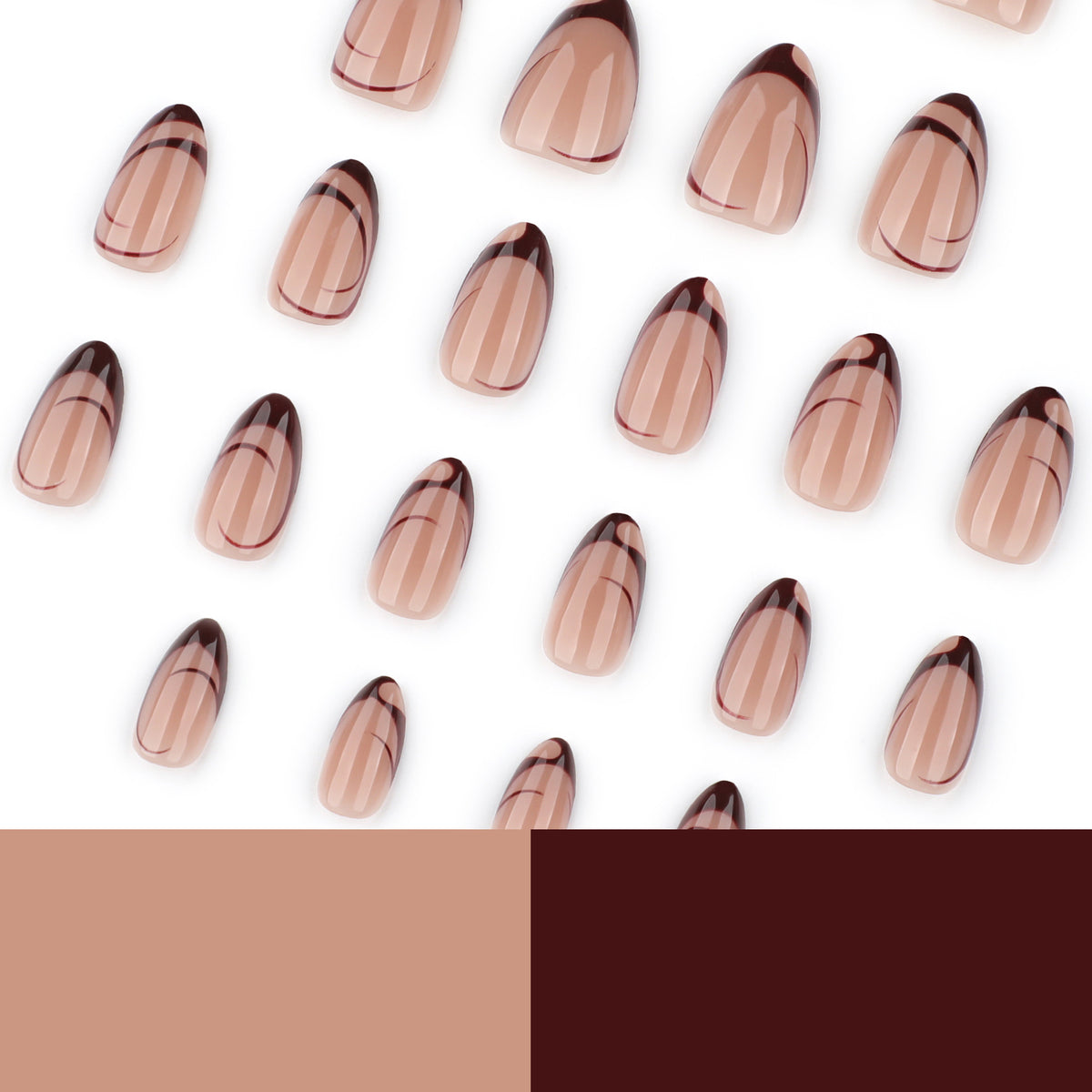 Autumn striped nails