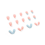 24pcs Sky-blue Almond Nails