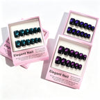 Designer French cat-eye nails