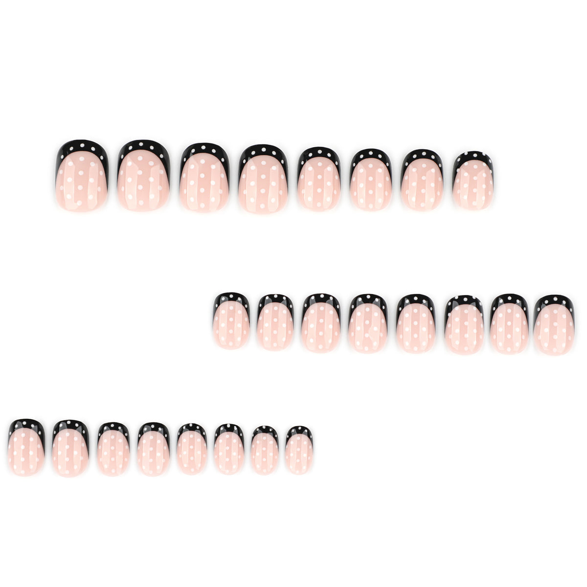 Pearl polka dot milk nails