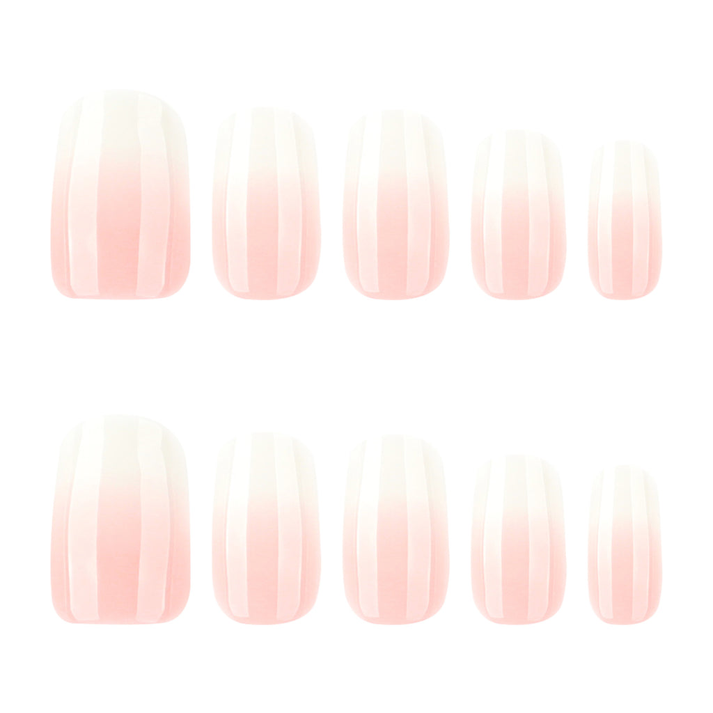Gradient peach aurora nails