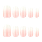 Gradient peach aurora nails