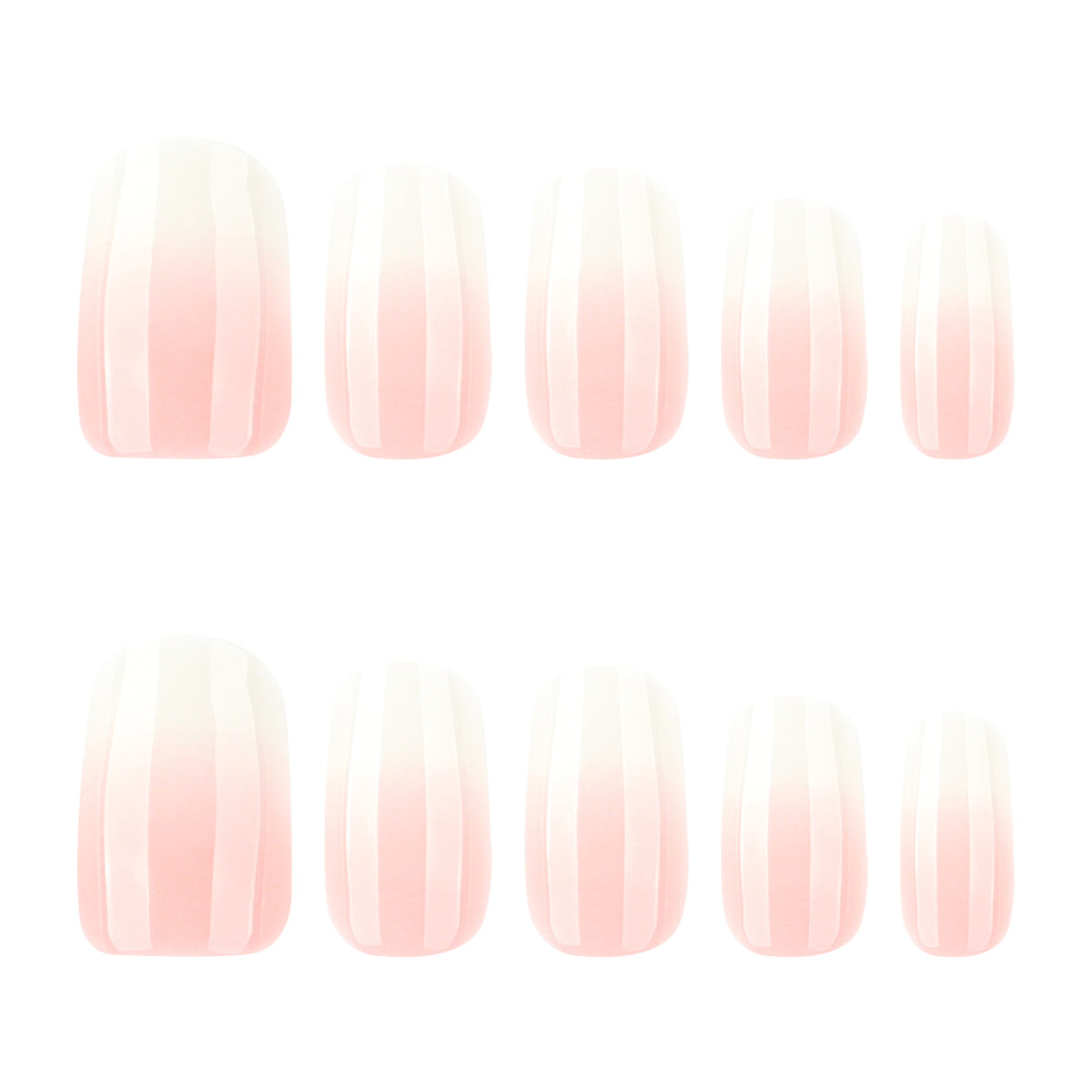 Gradient peach aurora nails