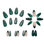 Green cat-eye nails